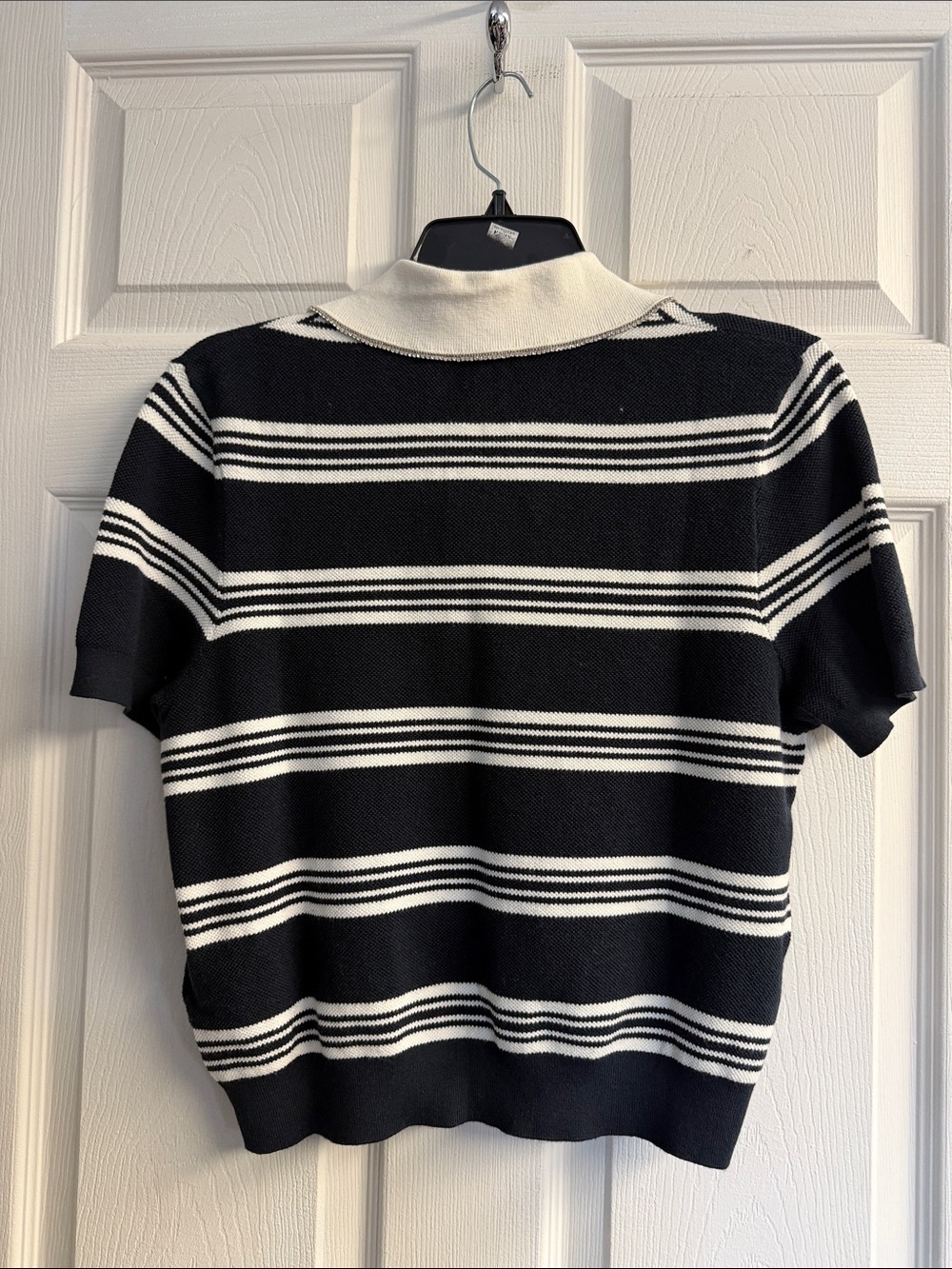 Map Striped Rhinestone Collar Polo - Picture 7 of 7